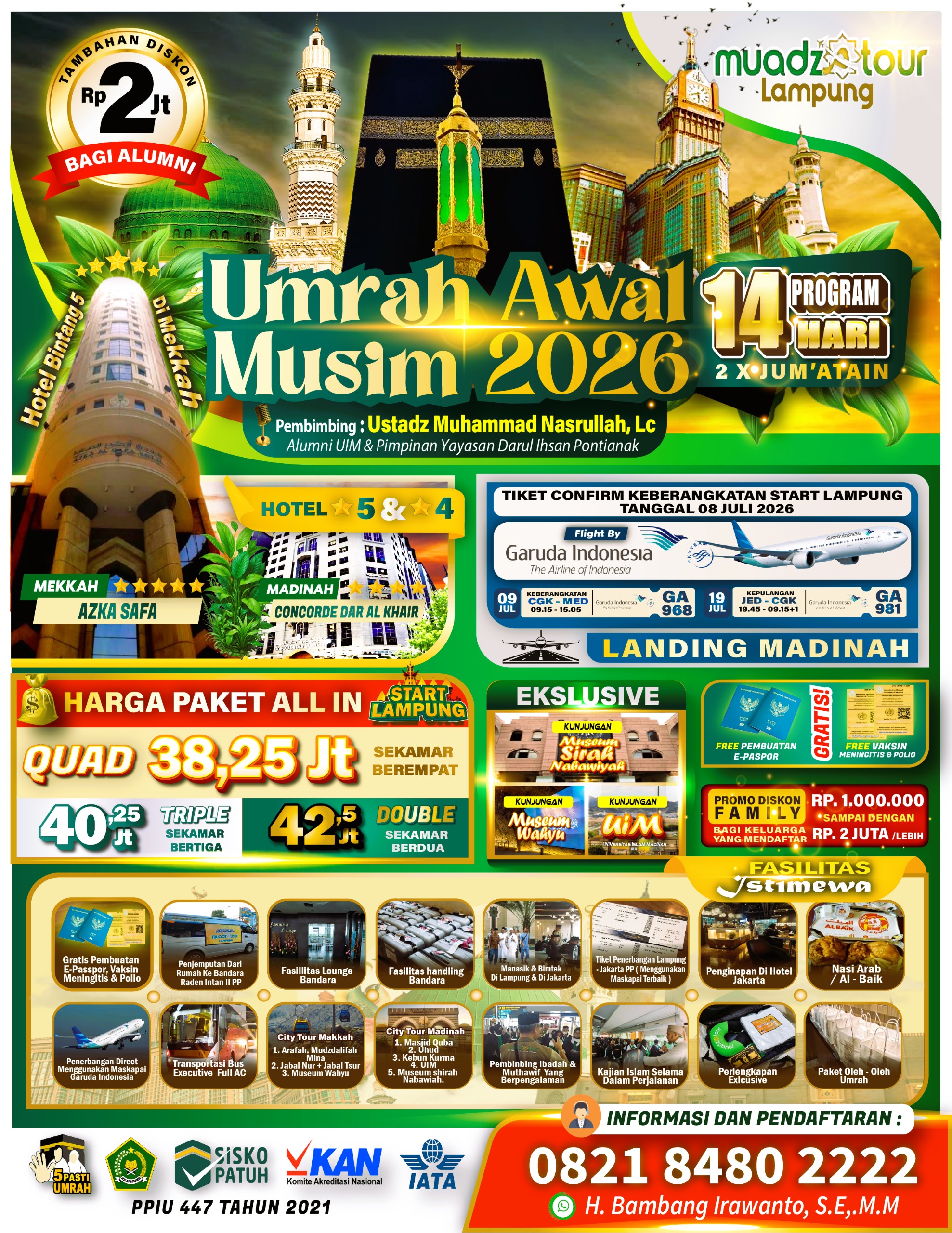UMROH AWAL MUSIM 2026  ( PROGRAM 14 HARI ) 2X JUM'ATAIN